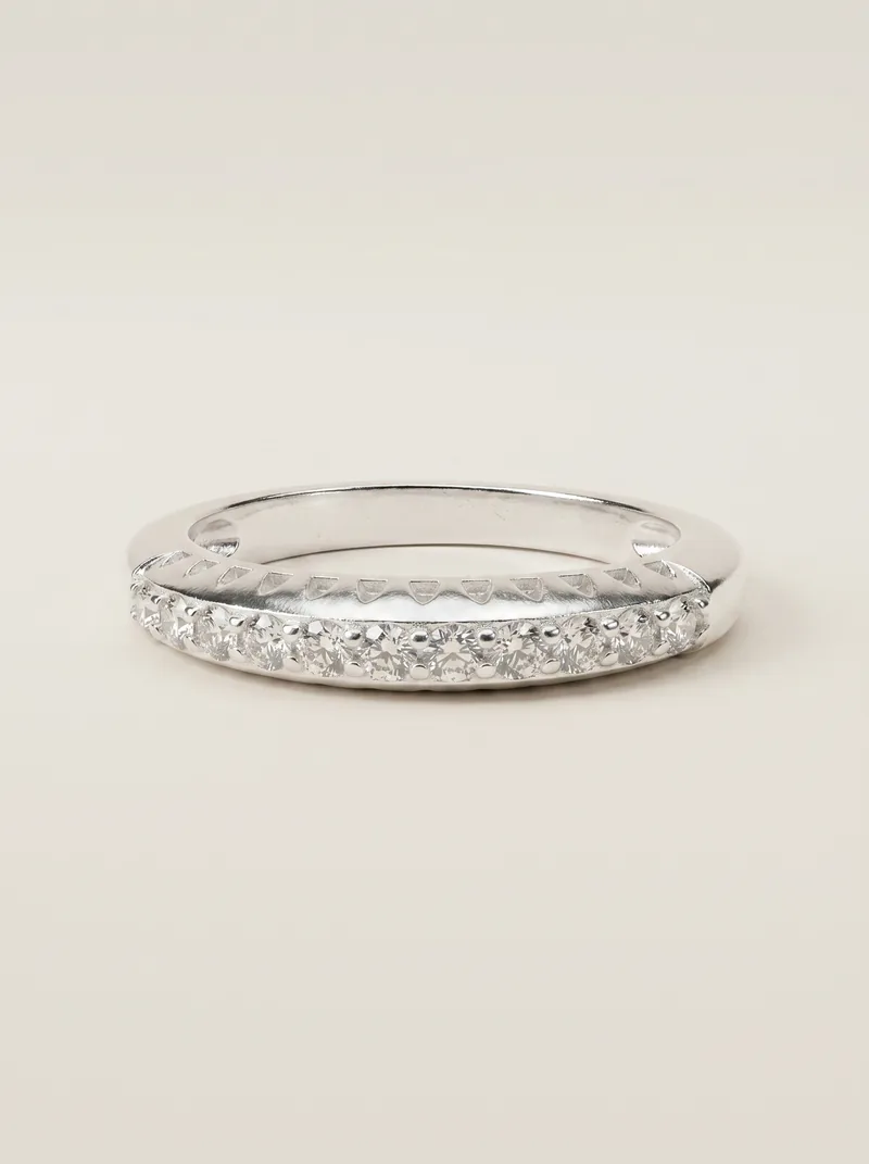 Anillo zircón marquise plata