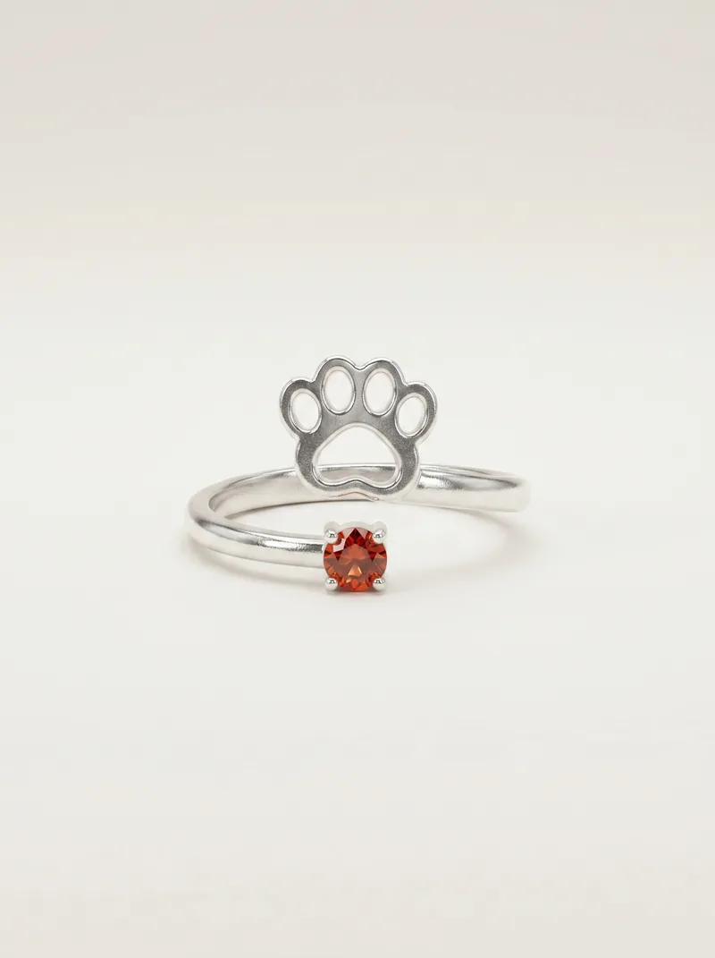 Anillo zircón con pavé lateral