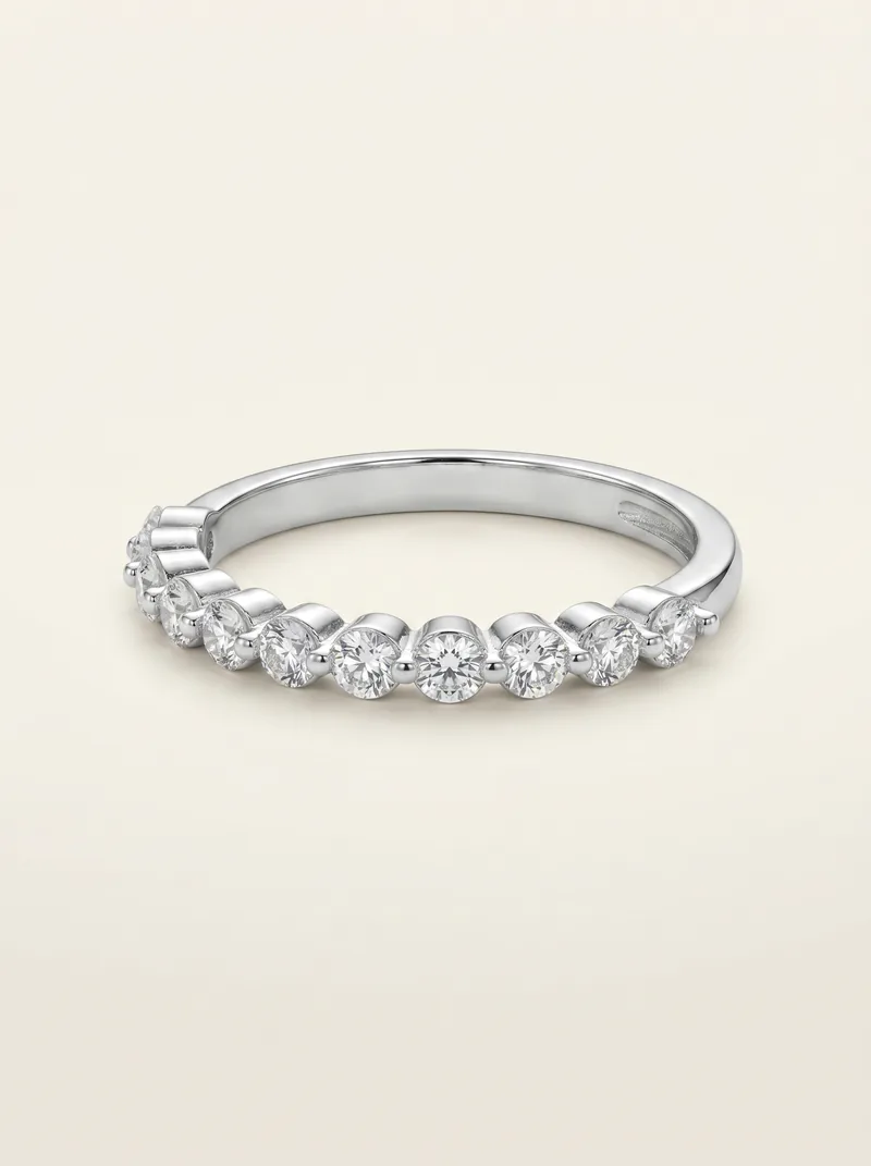 Anillo pavé completo plata