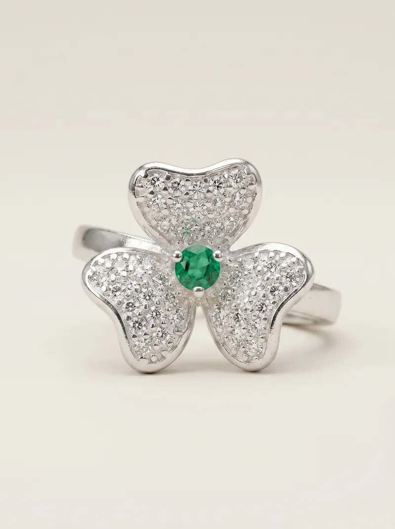 Anillo banda robusta esmeralda 2.7mm