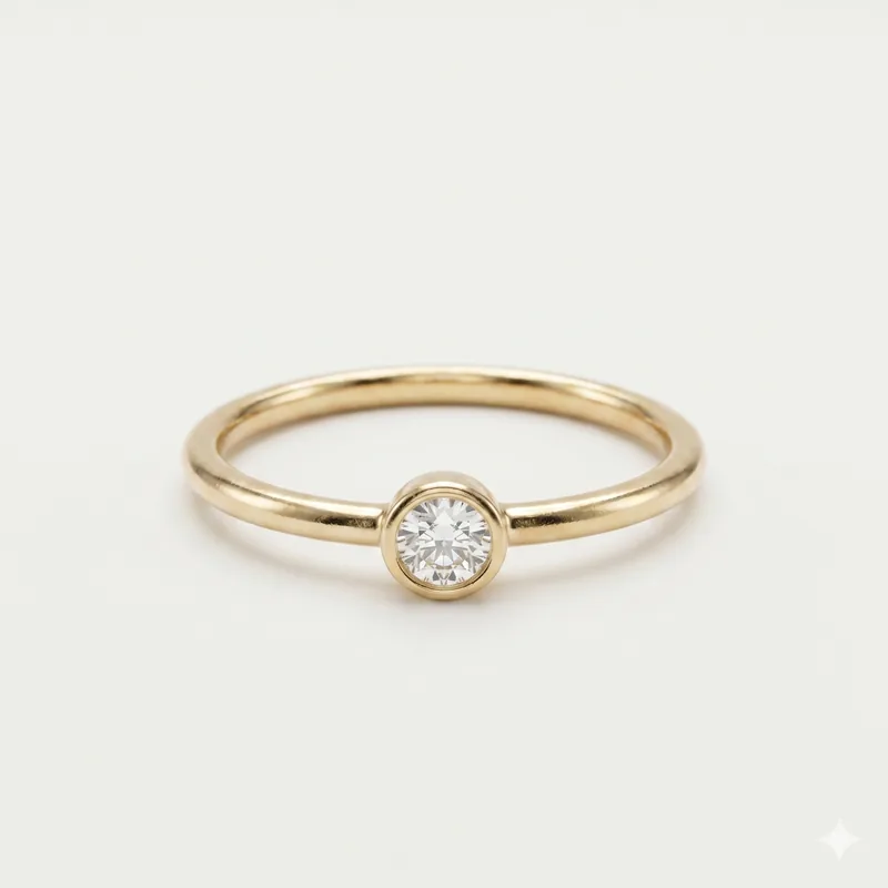 Anillo corte redondo plata 925