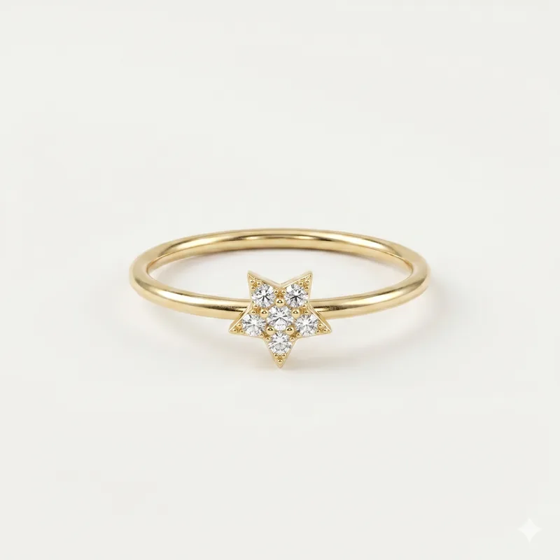 Anillo estrella plata 925