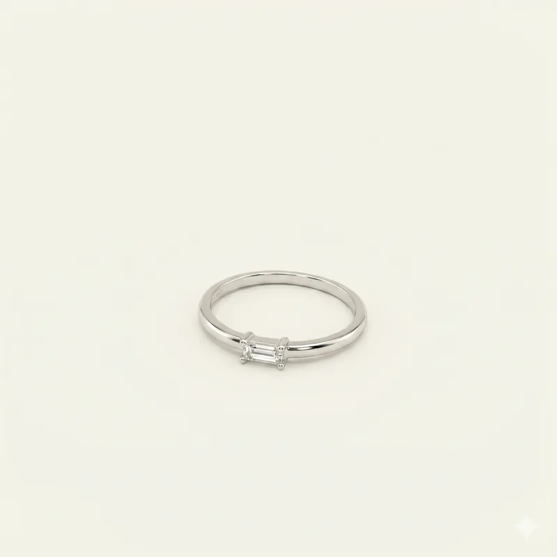 Anillo baguette plata 925