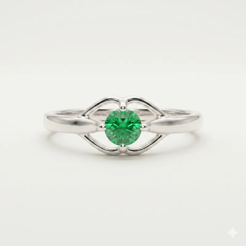 Anillo esmeralda diseño exclusivo A