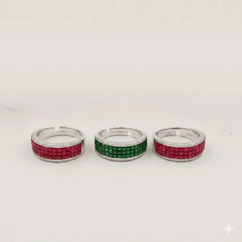 Anillos plata diseño elegante
