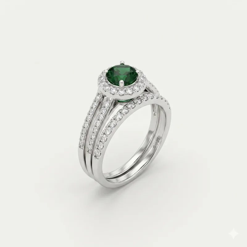 Anillo doble banda plata 925