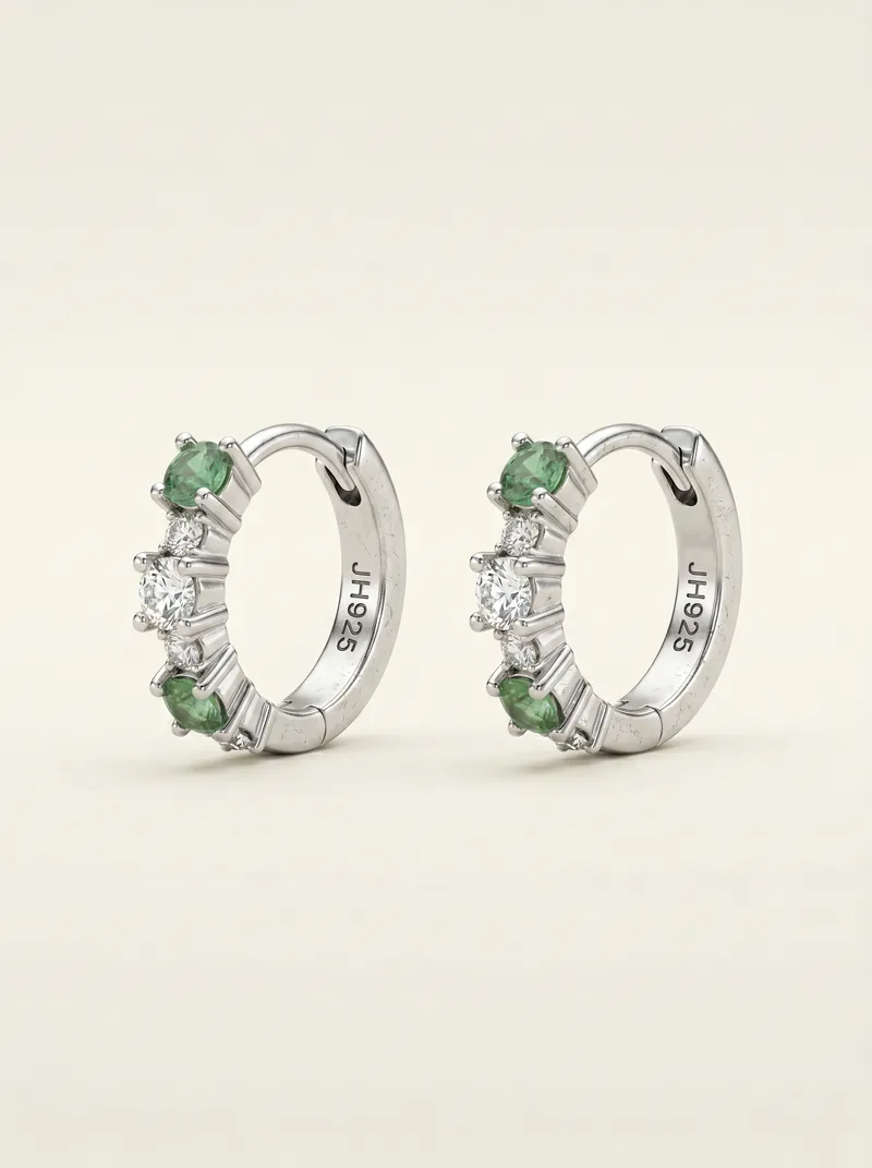 Aretes hoop statement plata