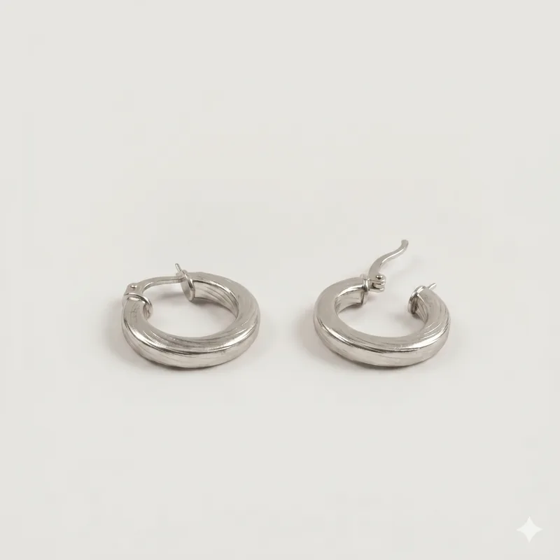 Aretes hoop plata 925
