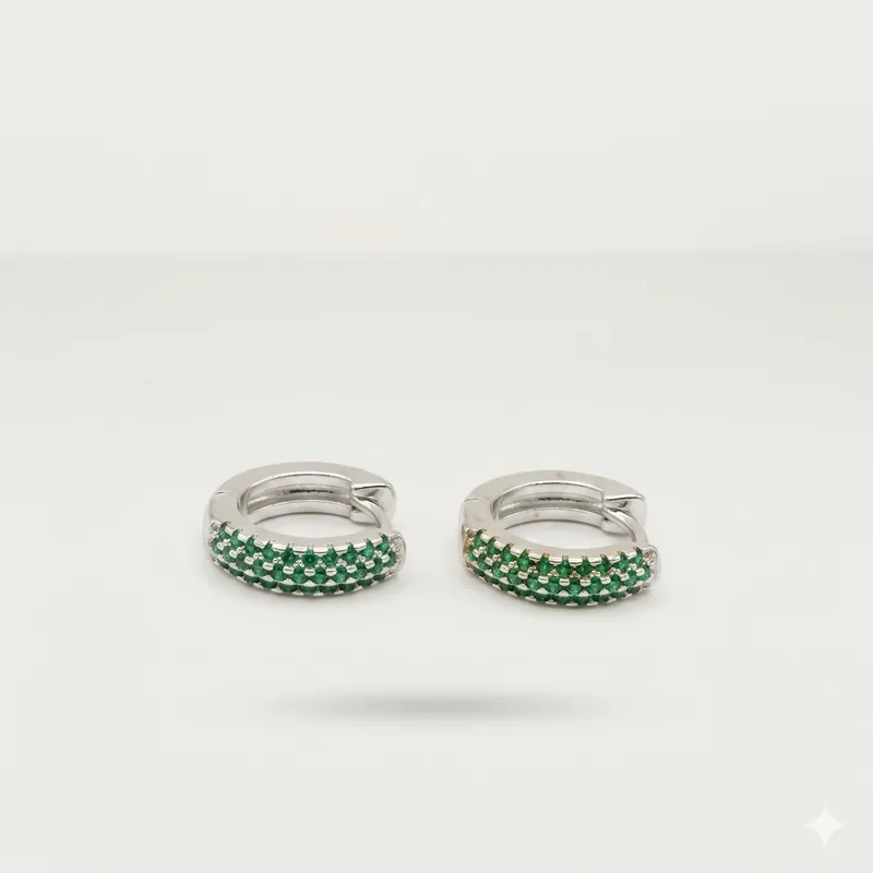 Aretes hoop mediano plata