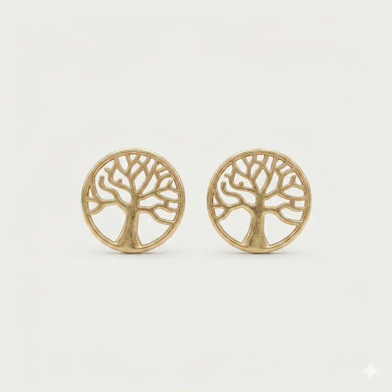 Aretes árbol de vida plata