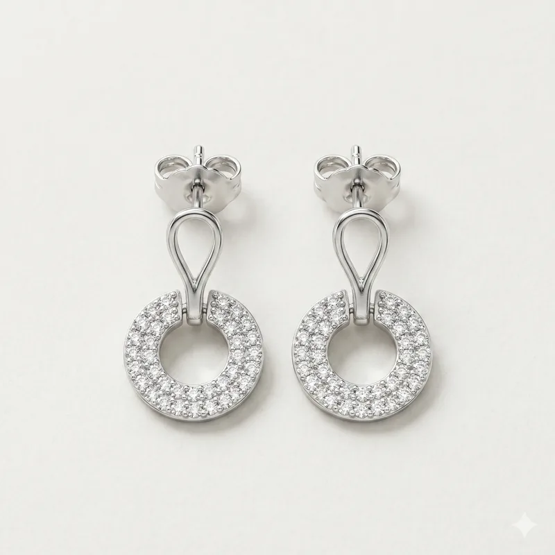 Aretes círculo plata 925